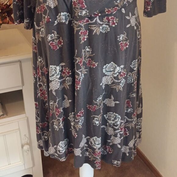 Garnet Hill Bianna Surplice Knit Dress - Picture 3 of 11